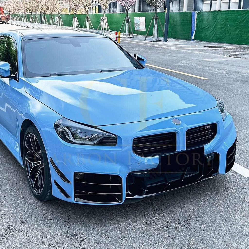 Gloss Black Front Canards for BMW G87 M2 23-Present
