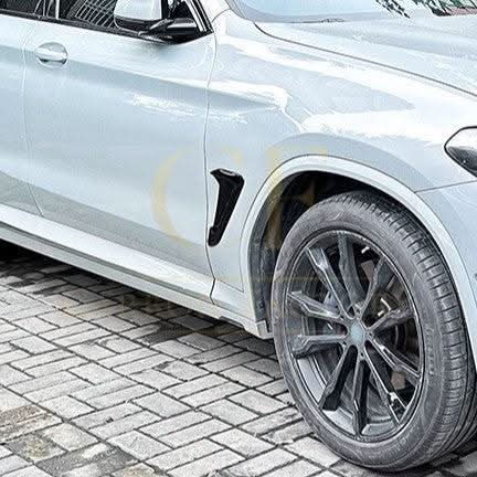 Gloss Black Front Fender Trims for BMW G01 X3 G02 X4 18-24