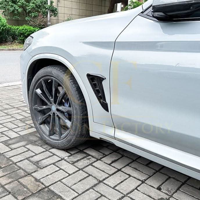 Gloss Black Front Fender Trims for BMW G01 X3 G02 X4 18-24