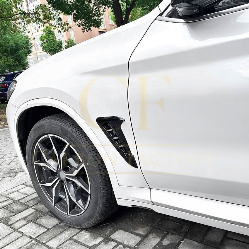 Gloss Black Front Fender Trims for BMW G01 X3 G02 X4 18-24