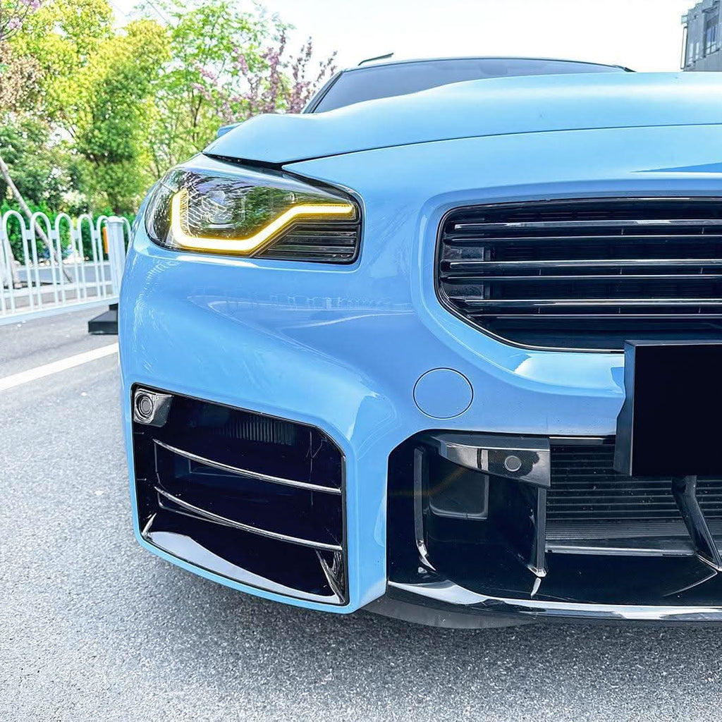 Gloss Black Front Side Grilles for BMW G87 M2 23-Present