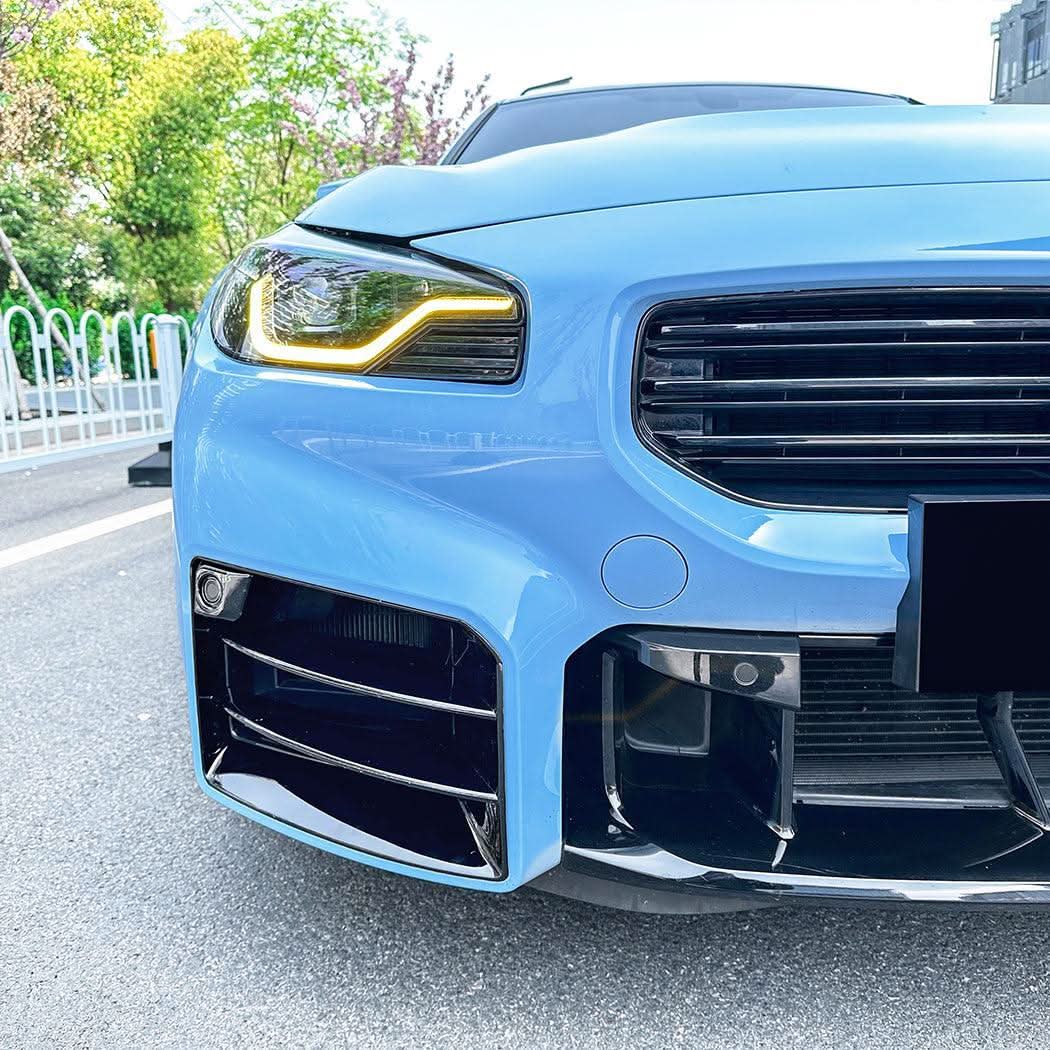 Gloss Black Front Side Grilles for BMW G87 M2 23-Present