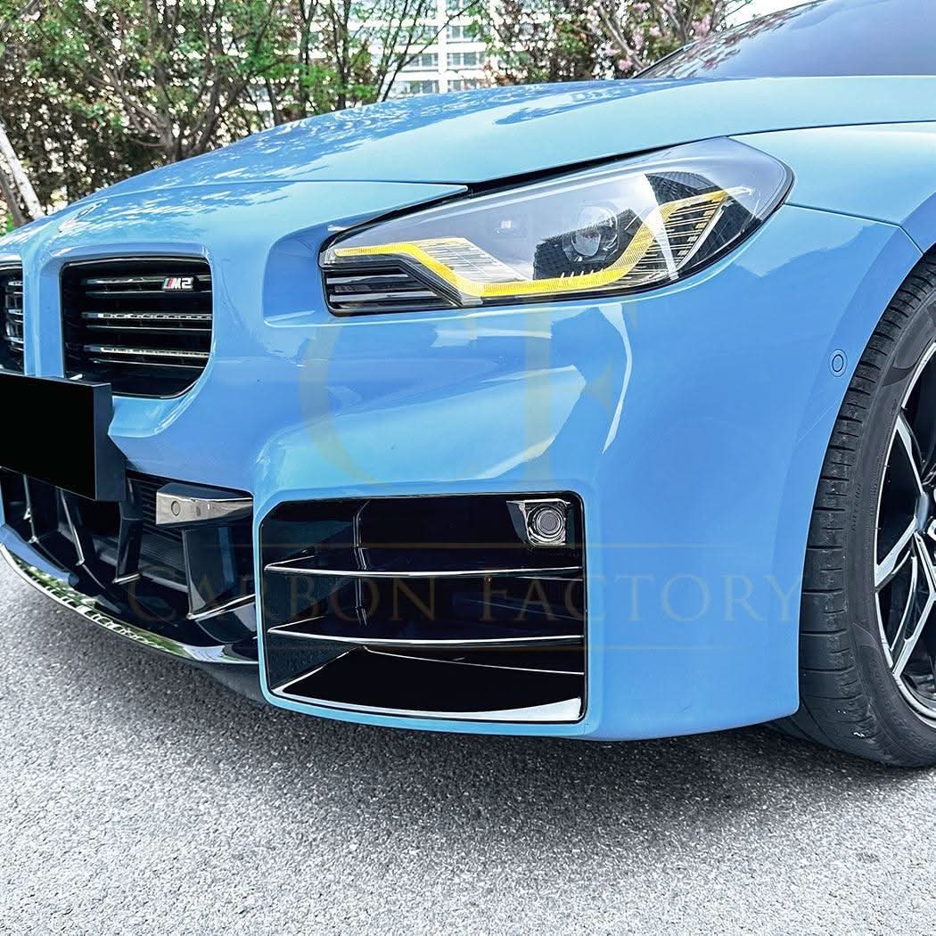 Gloss Black Front Side Grilles for BMW G87 M2 23-Present