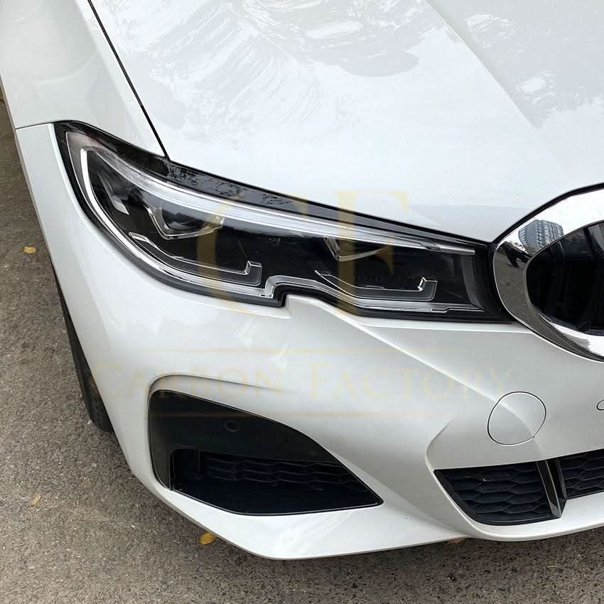 Gloss Black Headlight Trims for BMW 3 Series G20 G21 Pre-LCI 19-22