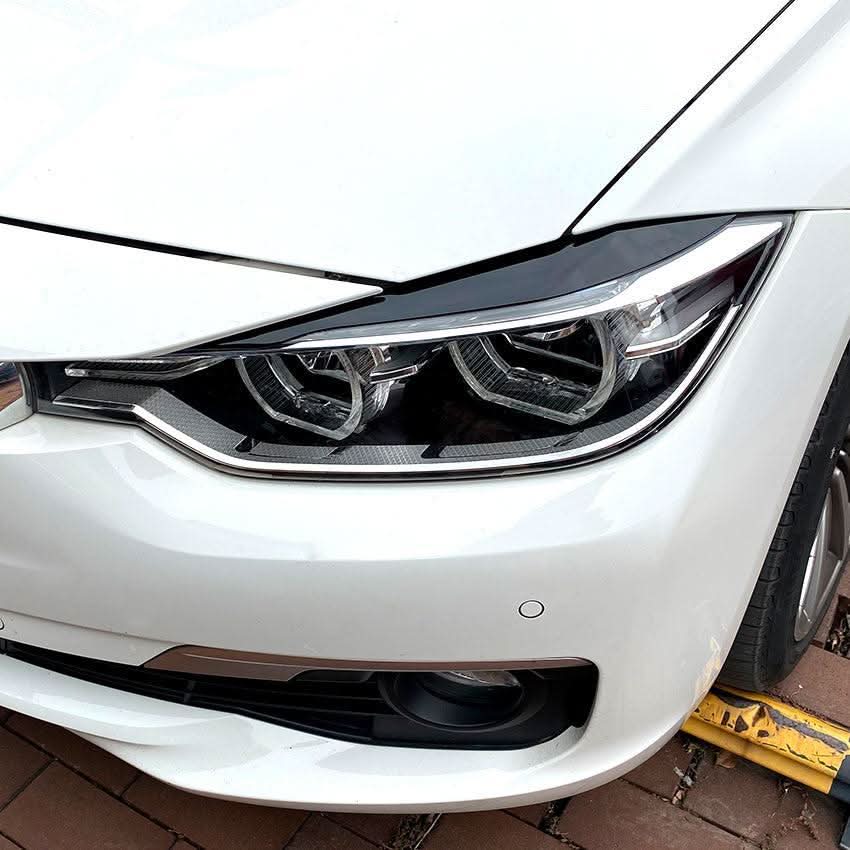 Gloss Black Headlight Trims for BMW F30 F31 3 Series 12-19