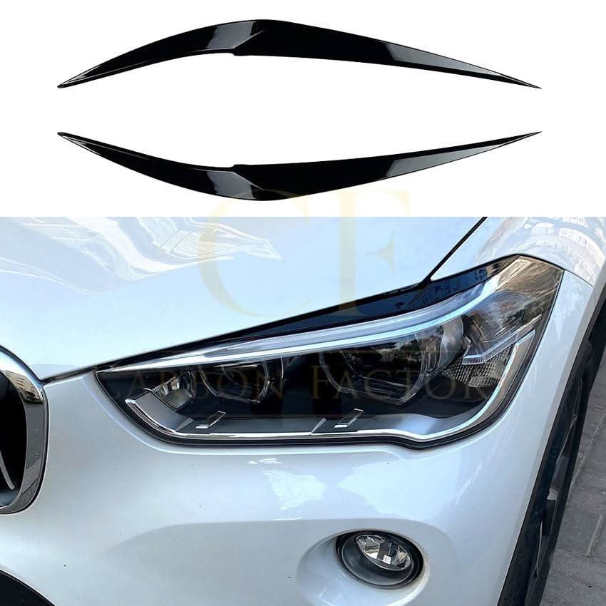 Gloss Black Headlight Trims for BMW F48 X1 16-22