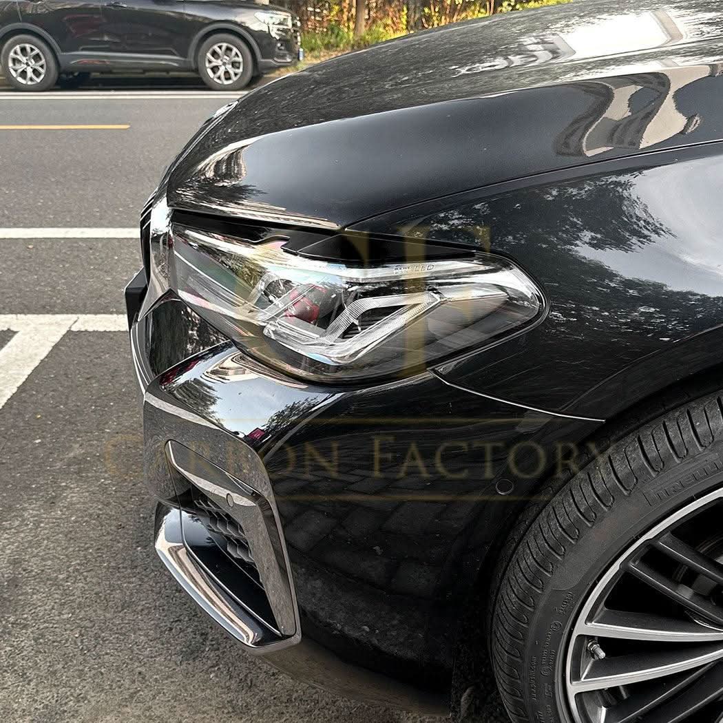 Gloss Black Headlight Trims for BMW G30 G31 LCI 5 Series 21-23