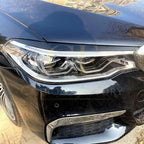Gloss Black Headlight Trims for BMW G30 G31 Pre-LCI 5 Series 17-20