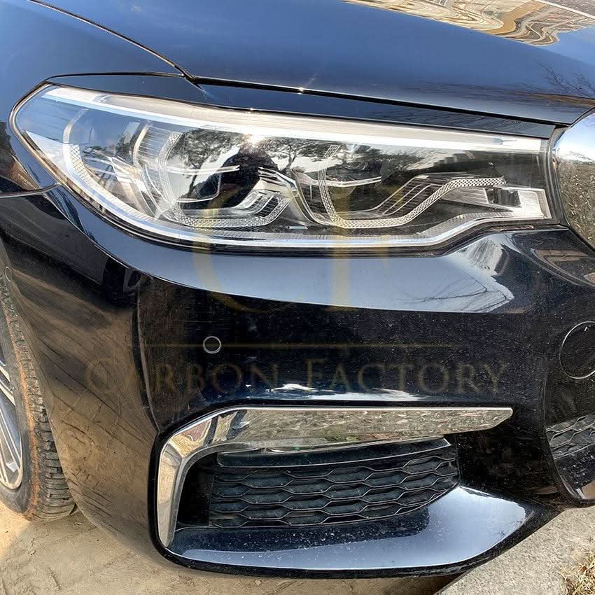 Gloss Black Headlight Trims for BMW G30 G31 Pre-LCI 5 Series 17-20