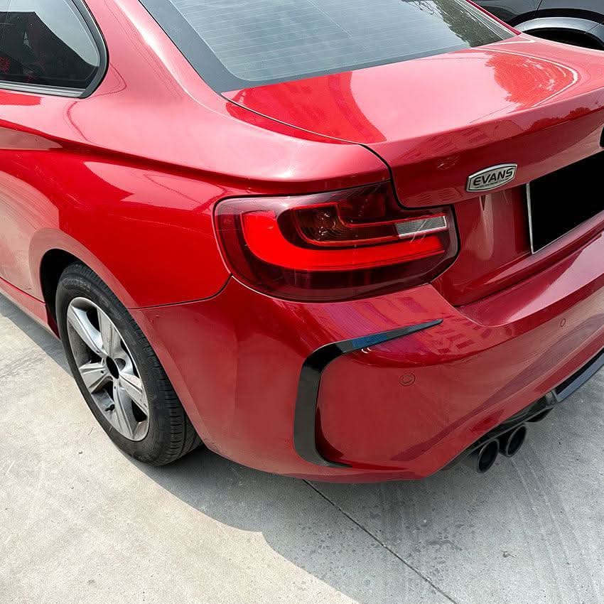 Gloss Black Rear Bumper Canards for BMW F87 M2 OG M2C 14-20