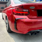 Gloss Black Rear Bumper Canards for BMW F87 M2 OG M2C 14-20