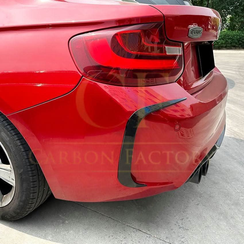 Gloss Black Rear Bumper Canards for BMW F87 M2 OG M2C 14-20