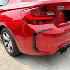 Gloss Black Rear Bumper Canards for BMW F87 M2 OG M2C 14-20