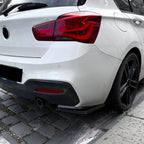 Gloss Black Rear Bumper Spats for BMW F20 F21 1 Series LCI M Sport 15-19