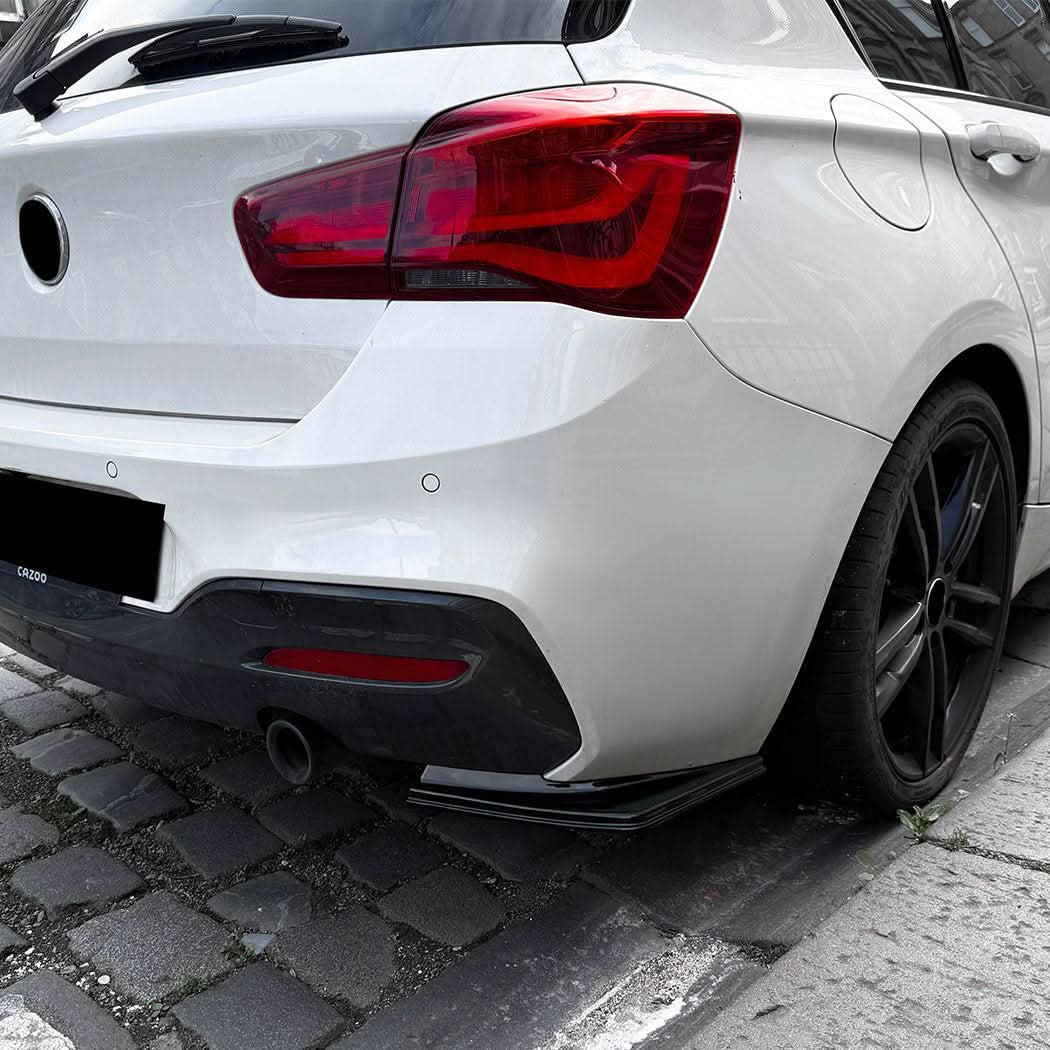 Gloss Black Rear Bumper Spats for BMW F20 F21 1 Series LCI M Sport 15-19