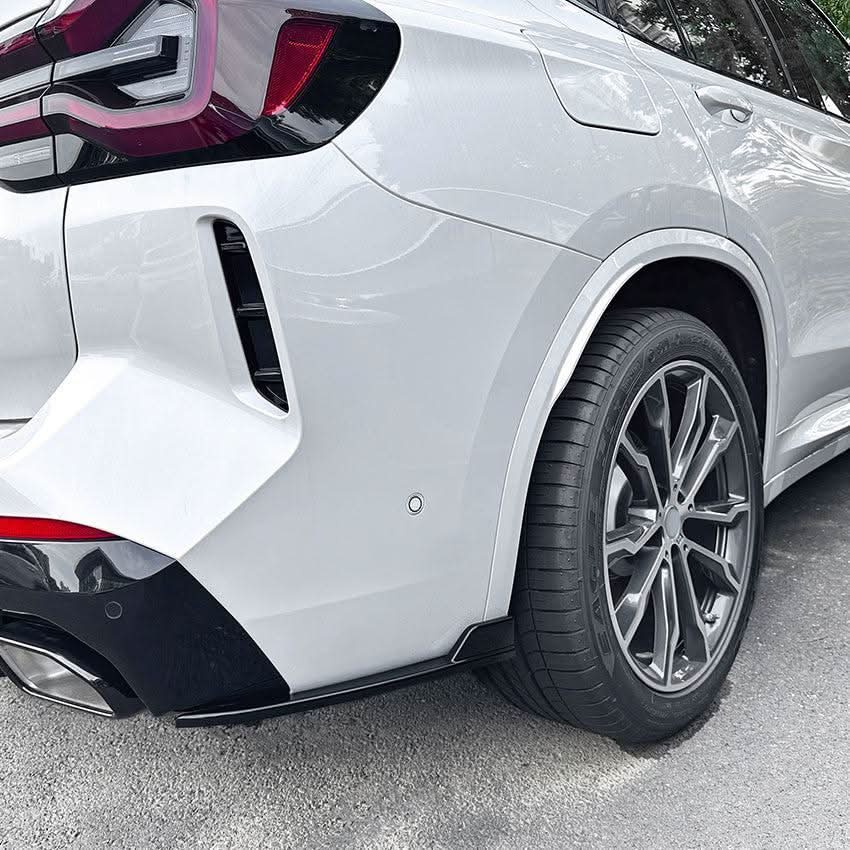 Gloss Black Rear Bumper Spats for BMW G01 X3 LCI 22-24