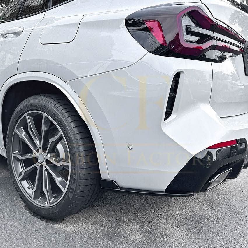 Gloss Black Rear Bumper Spats for BMW G01 X3 LCI 22-24