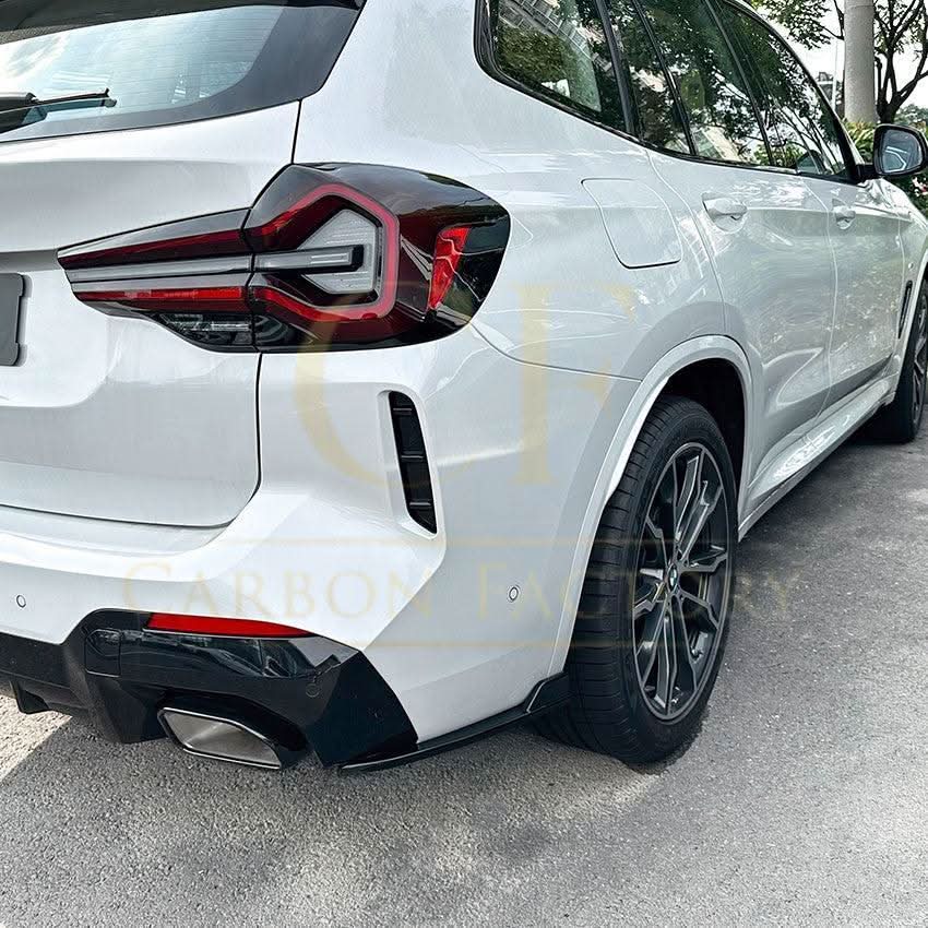 Gloss Black Rear Bumper Spats for BMW G01 X3 LCI 22-24