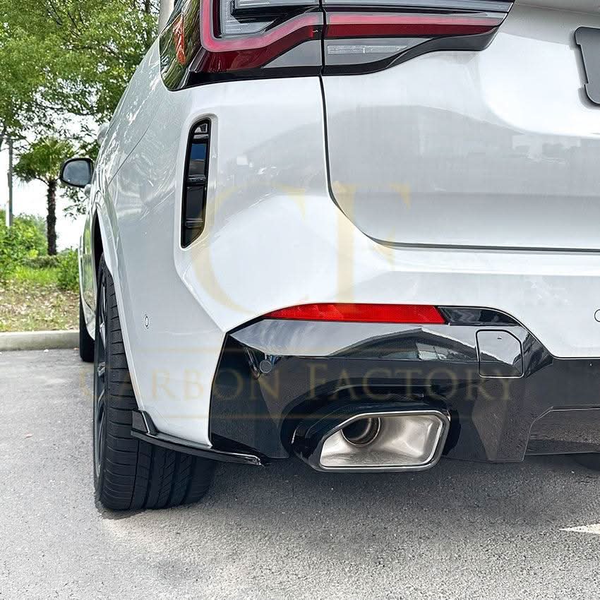 Gloss Black Rear Bumper Spats for BMW G01 X3 LCI 22-24