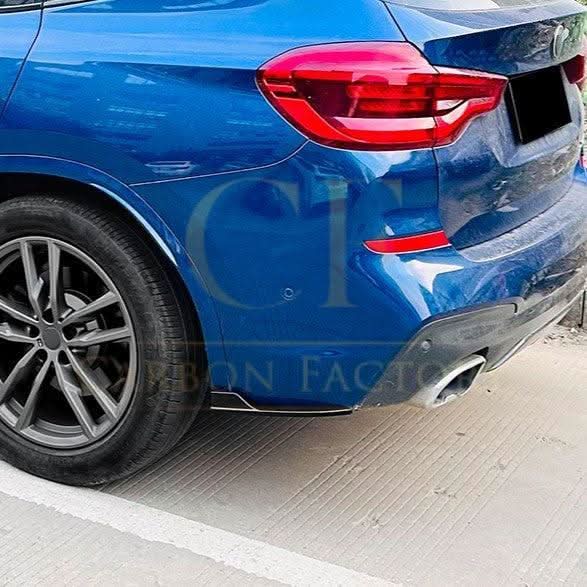 Gloss Black Rear Bumper Spats for BMW G01 X3 Pre-LCI 18-21