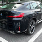 Gloss Black Rear Bumper Spats for BMW G02 X4 LCI 22-24