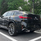 Gloss Black Rear Bumper Spats for BMW G02 X4 LCI 22-24