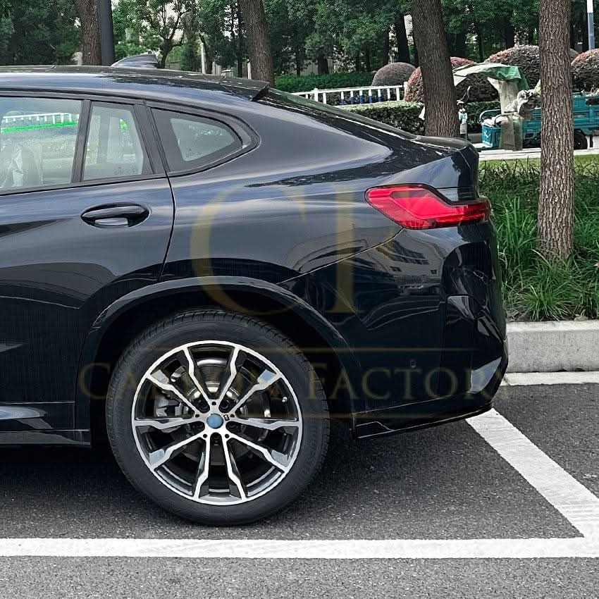 Gloss Black Rear Bumper Spats for BMW G02 X4 LCI 22-24