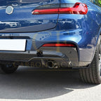 Gloss Black Rear Bumper Spats for BMW G02 X4 Pre-LCI 18-21