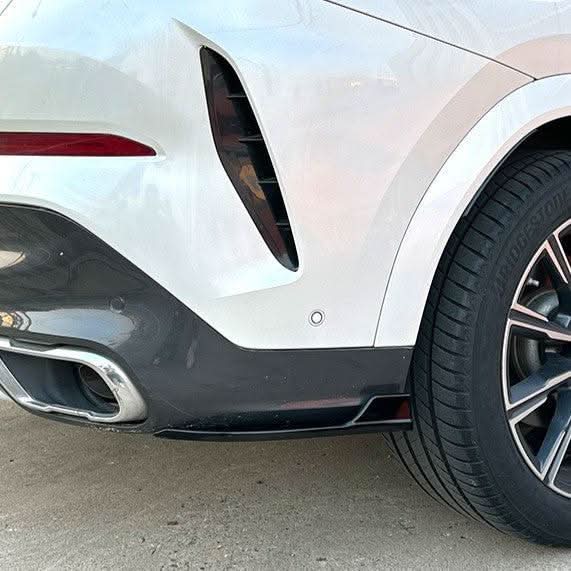 Gloss Black Rear Bumper Spats for BMW G06 X6 Pre-LCI 19-22
