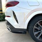Gloss Black Rear Bumper Spats for BMW G06 X6 Pre-LCI 19-22