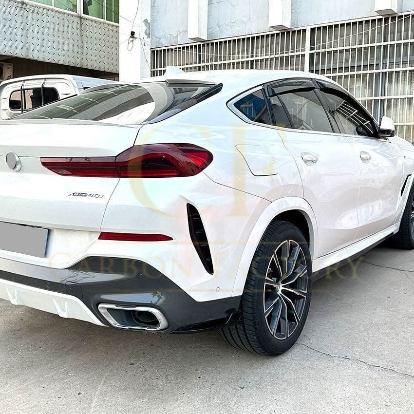 Gloss Black Rear Bumper Spats for BMW G06 X6 Pre-LCI 19-22