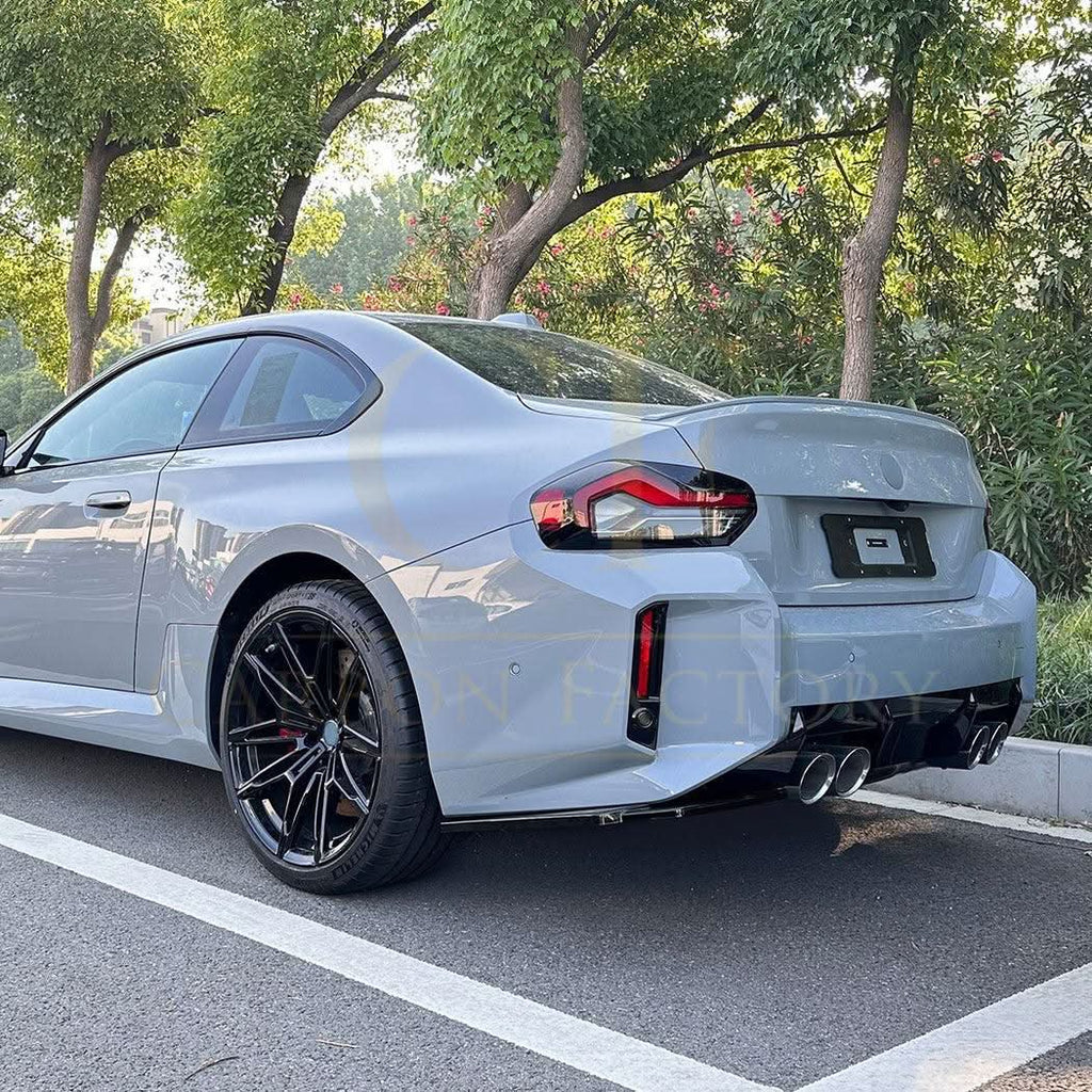 Gloss Black Rear Bumper Spats for BMW G87 M2 23-Present