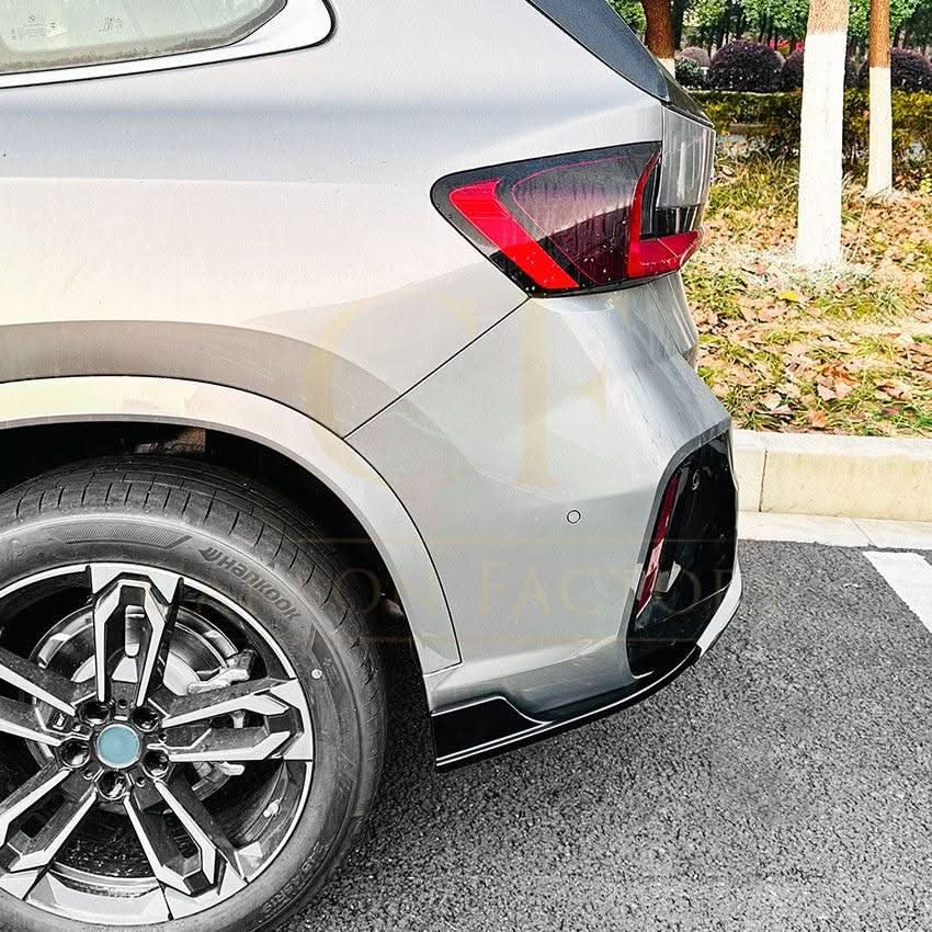 Gloss Black Rear Bumper Spats for BMW U11 X1 2022-Present