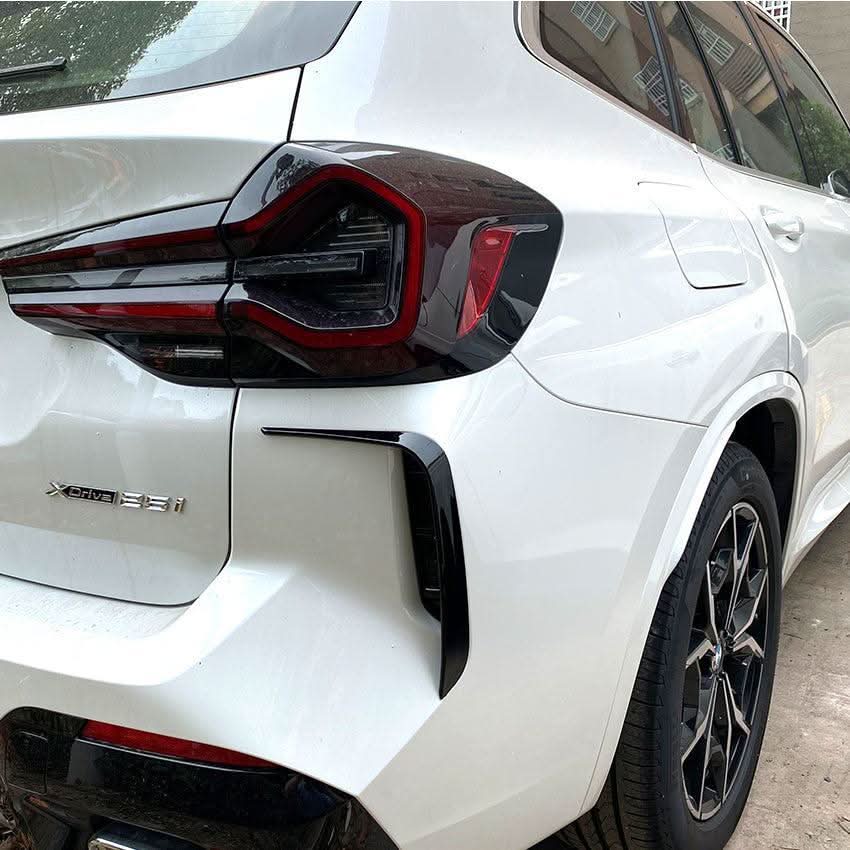 Gloss Black Rear Bumper Trims 1 for BMW G01 X3 LCI 22-24
