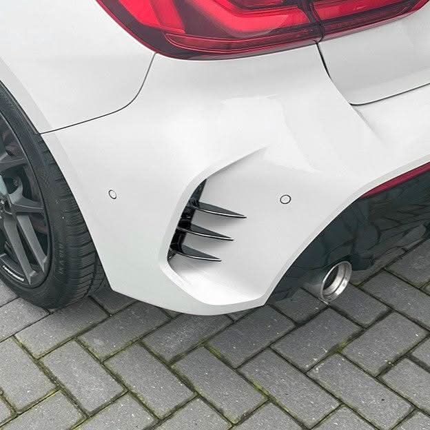 Gloss Black Rear Bumper Trims 2 for BMW F40 1 Series 19-24