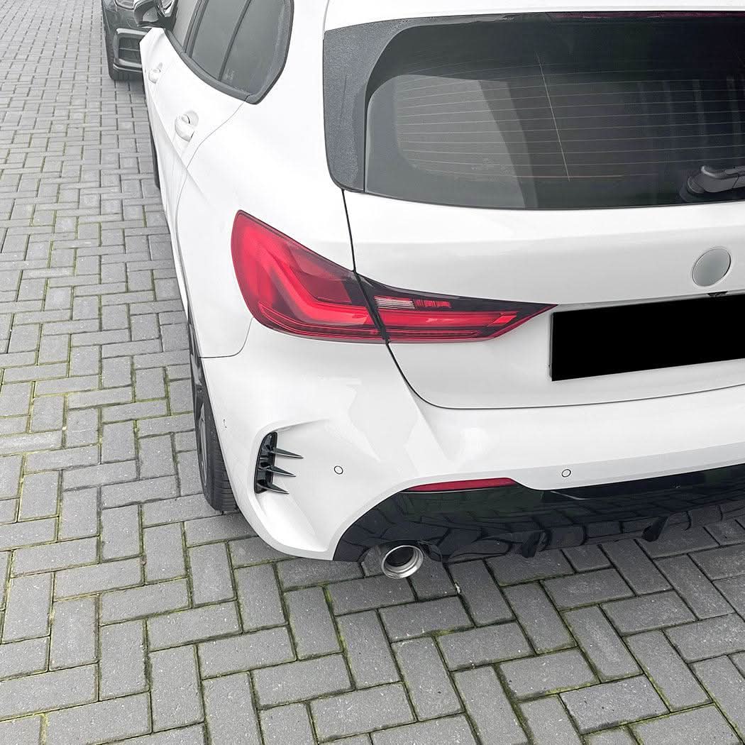 Gloss Black Rear Bumper Trims 2 for BMW F40 1 Series 19-24
