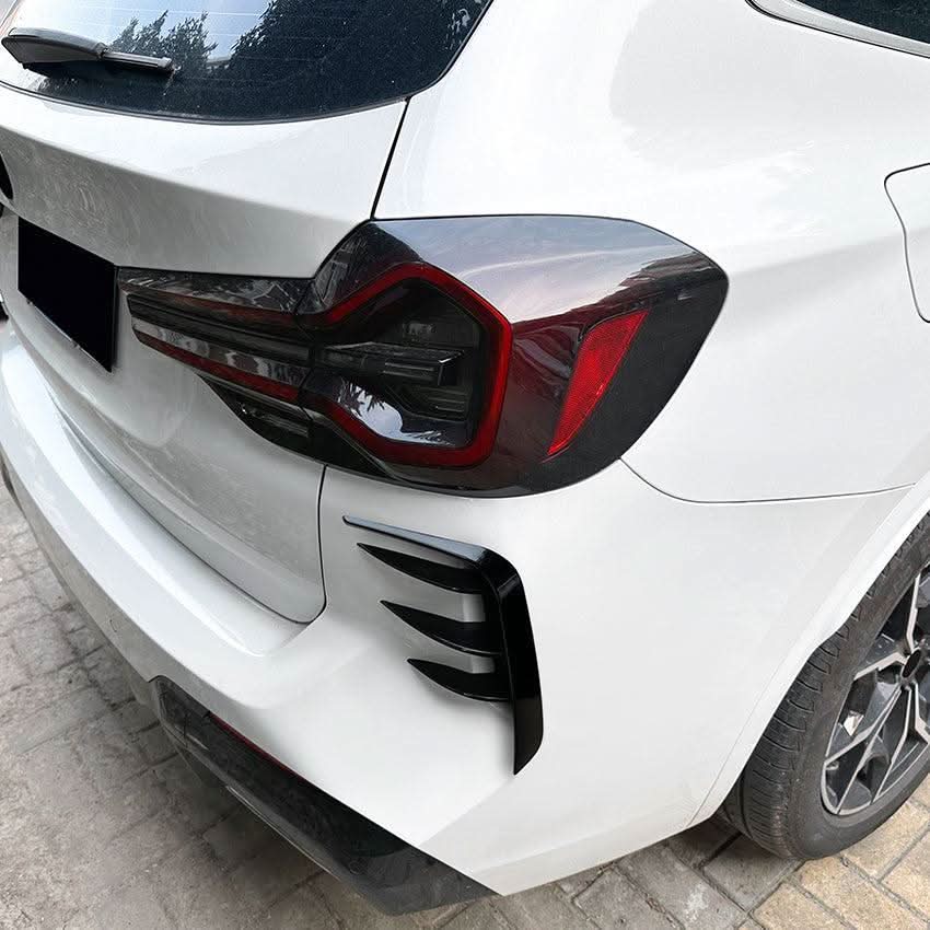 Gloss Black Rear Bumper Trims 2 for BMW G01 X3 LCI 22-24