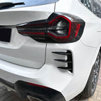 Gloss Black Rear Bumper Trims 2 for BMW G01 X3 LCI 22-24