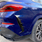 Gloss Black Rear Bumper Trims for BMW G06 X6 Pre-LCI 19-22