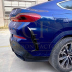 Gloss Black Rear Bumper Trims for BMW G06 X6 Pre-LCI 19-22