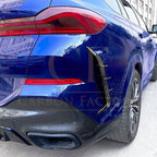 Gloss Black Rear Bumper Trims for BMW G06 X6 Pre-LCI 19-22