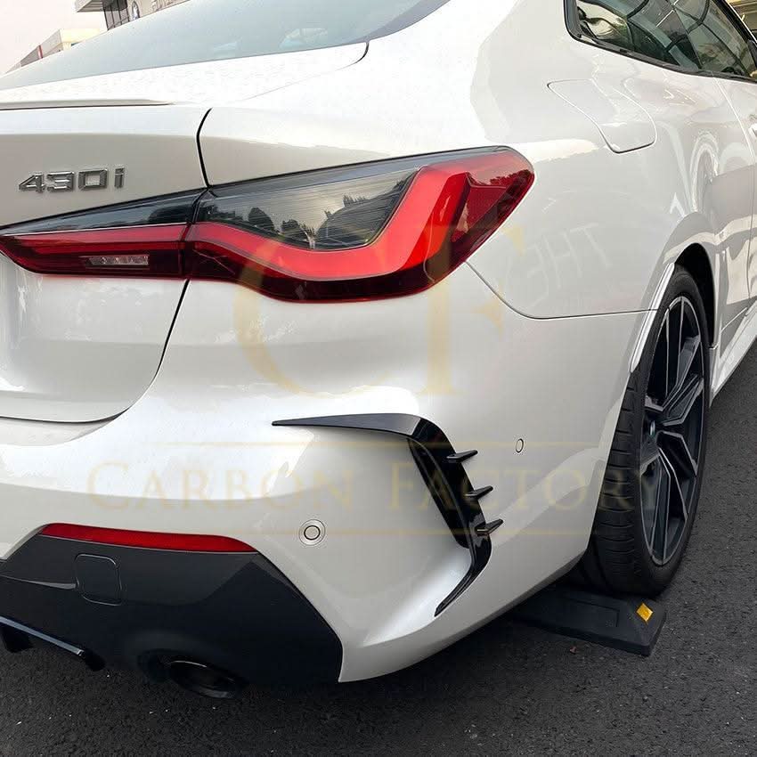 Gloss Black Rear Bumper Trims for BMW G22 G23 4 Series 20-Present