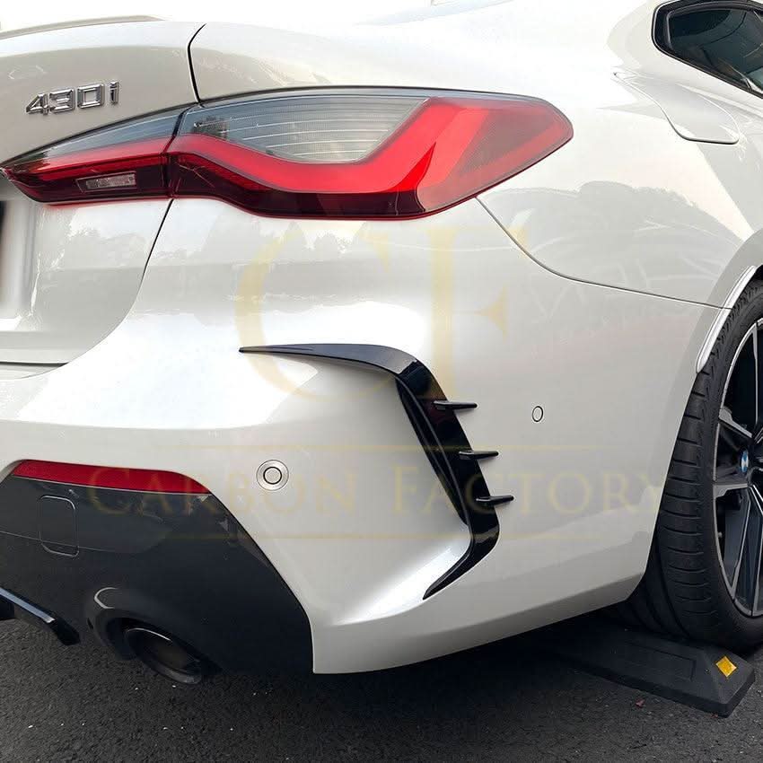 Gloss Black Rear Bumper Trims for BMW G22 G23 4 Series 20-Present