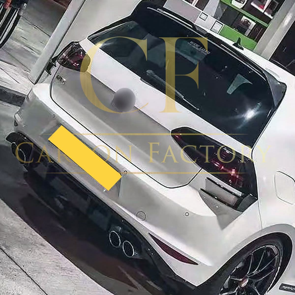 Gloss Black Rear Bumper Trims for VW Golf MK7 inc R and GTI 13-16