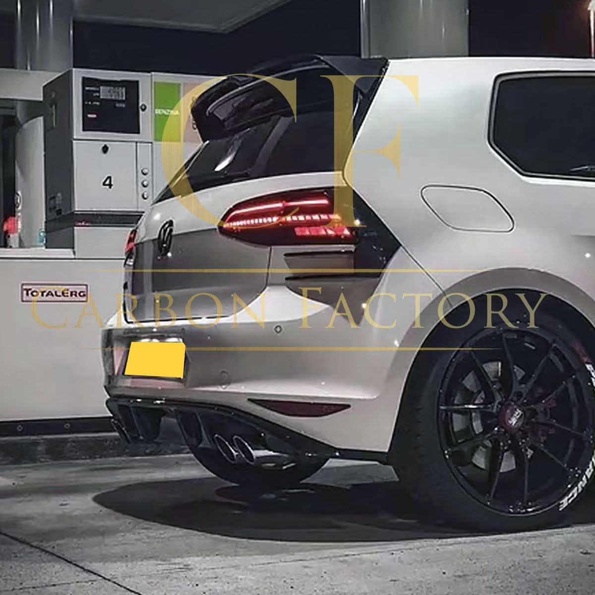 Gloss Black Rear Bumper Trims for VW Golf MK7 inc R and GTI 13-16