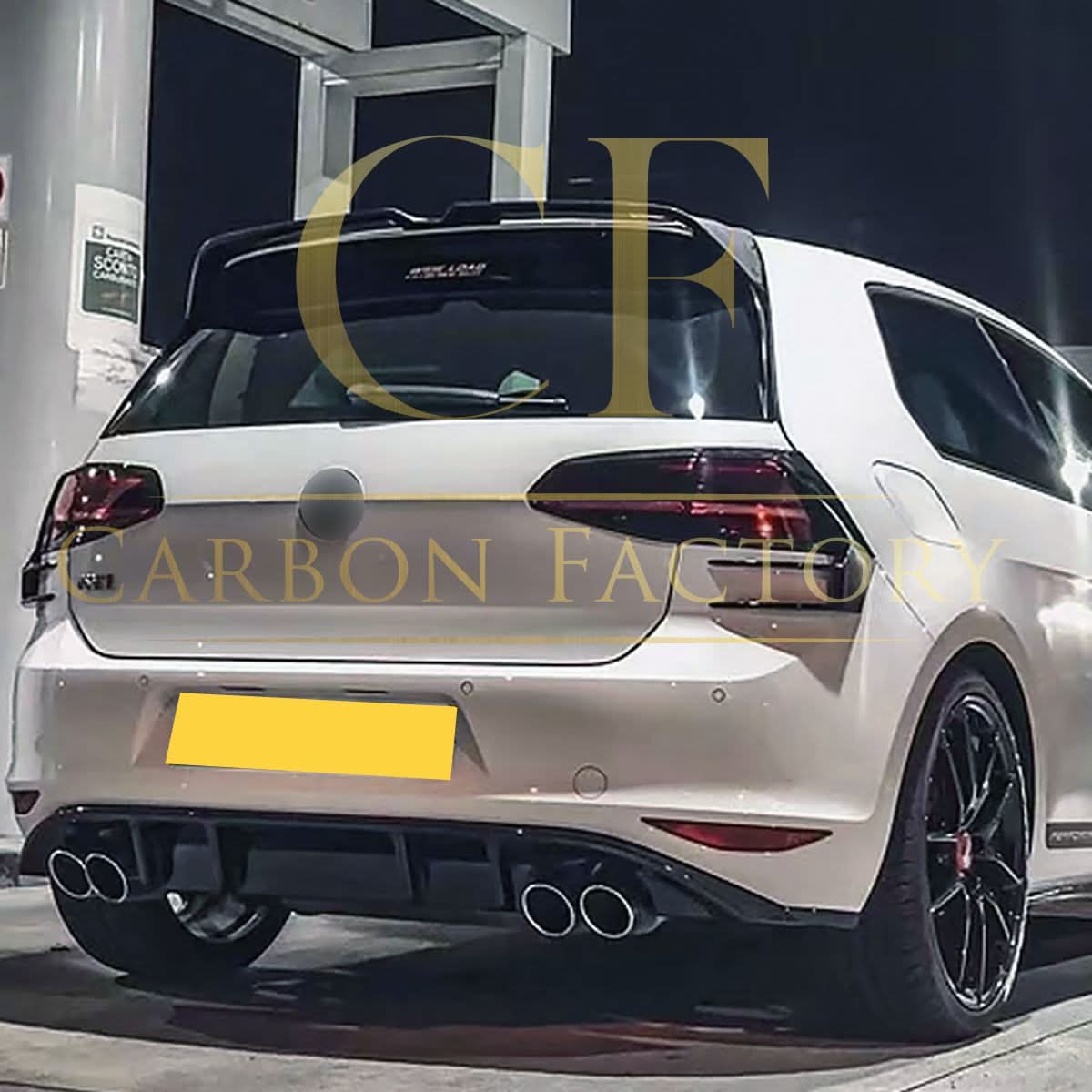 Gloss Black Rear Bumper Trims for VW Golf MK7 inc R and GTI 13-16