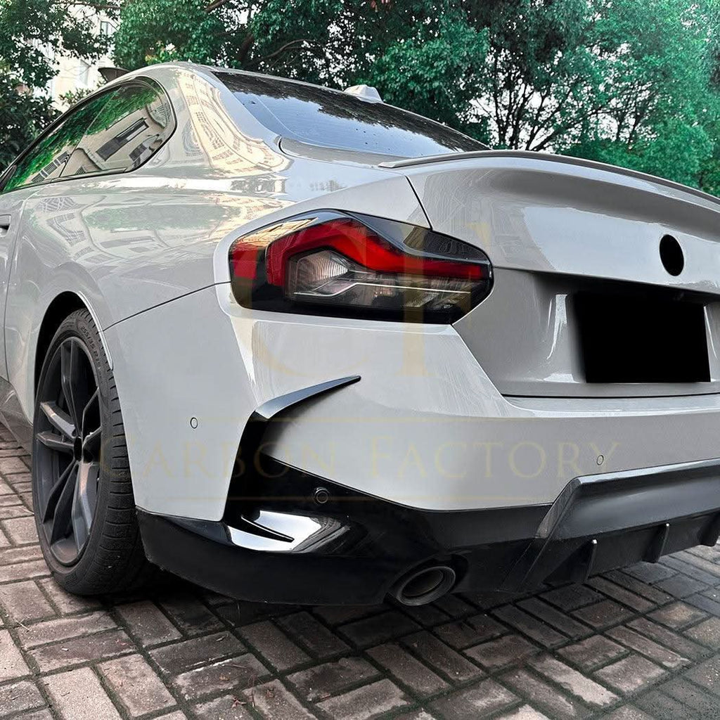Gloss Black Rear Canards for BMW G42 2 Series Coupe 21-Present