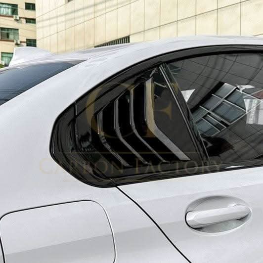 Gloss Black Window Louver Vents for BMW 3 Series G20 19-25