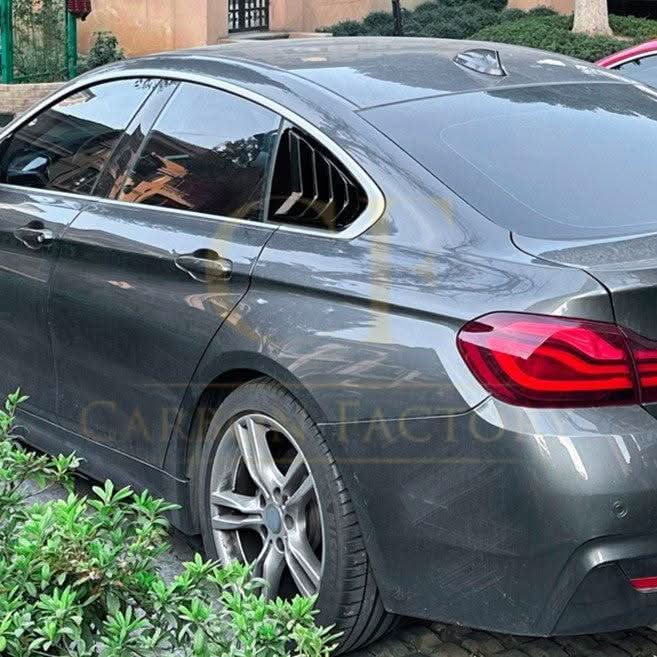 Gloss Black Window Louver Vents for BMW F36 4 Series Gran Coupe 14-20