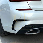 MP Style Gloss Black Rear Bumper Trims for BMW 3 Series G20 Pre-LCI 19-22